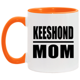 Keeshond Mom - 11oz Accent Mug Orange
