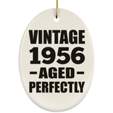 68th Birthday Vintage 1956 Aged Perfectly - Oval Ornament