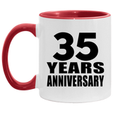 35th Anniversary 35 Years - 11oz Accent Mug Red