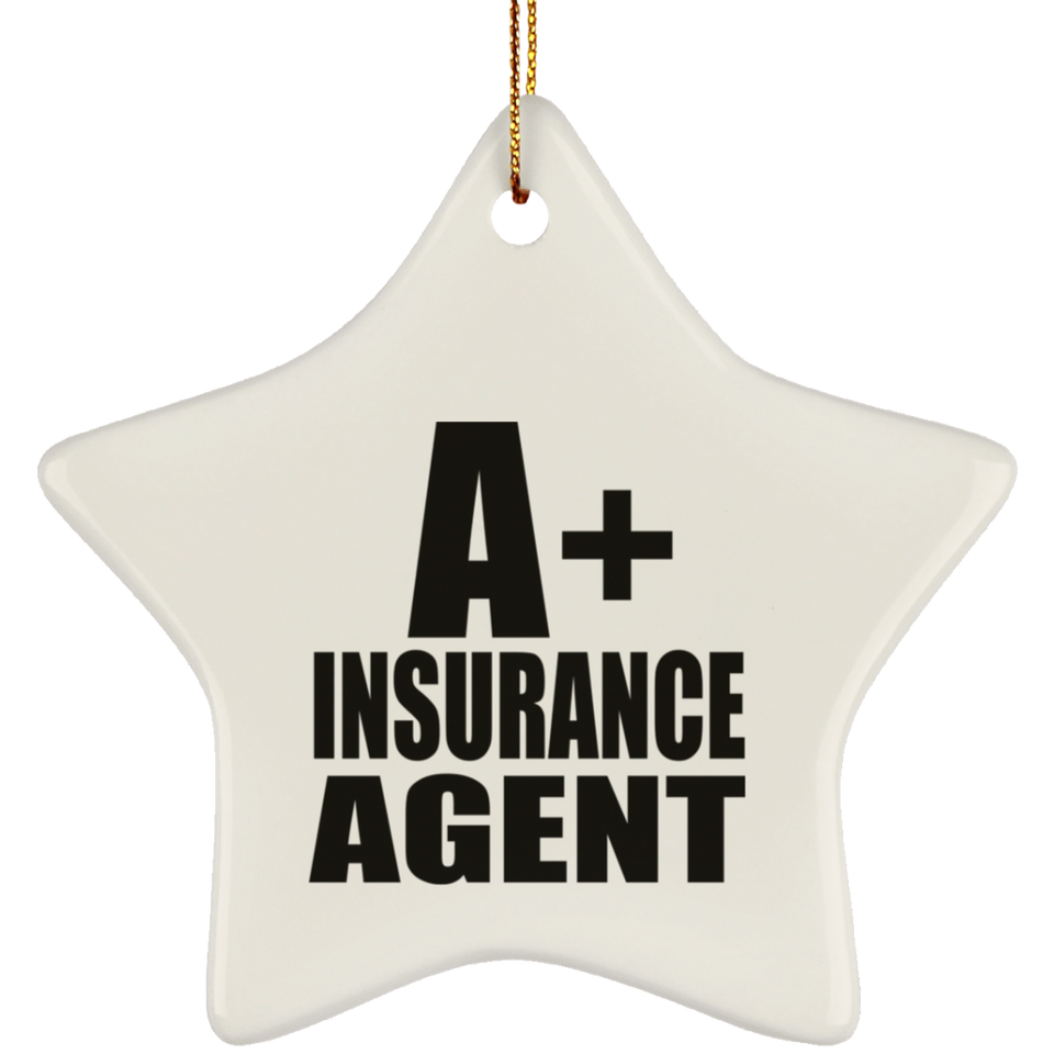 A+ Insurance Agent - Star Ornament