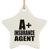 A+ Insurance Agent - Star Ornament