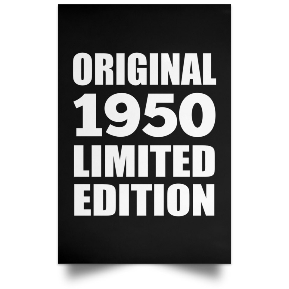 74th Birthday Original 1950 Limited Edition - Poster Portrait