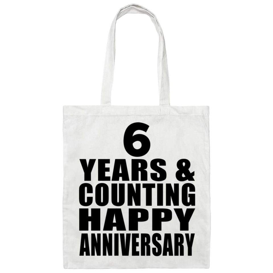 Happy 6th Anniversary 6 Years & Counting - Tote Bag White