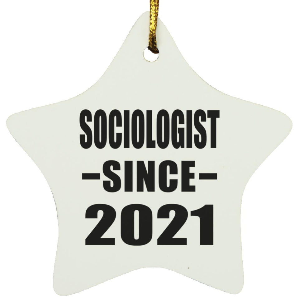 Sociologist Since 2021 - Star Ornament
