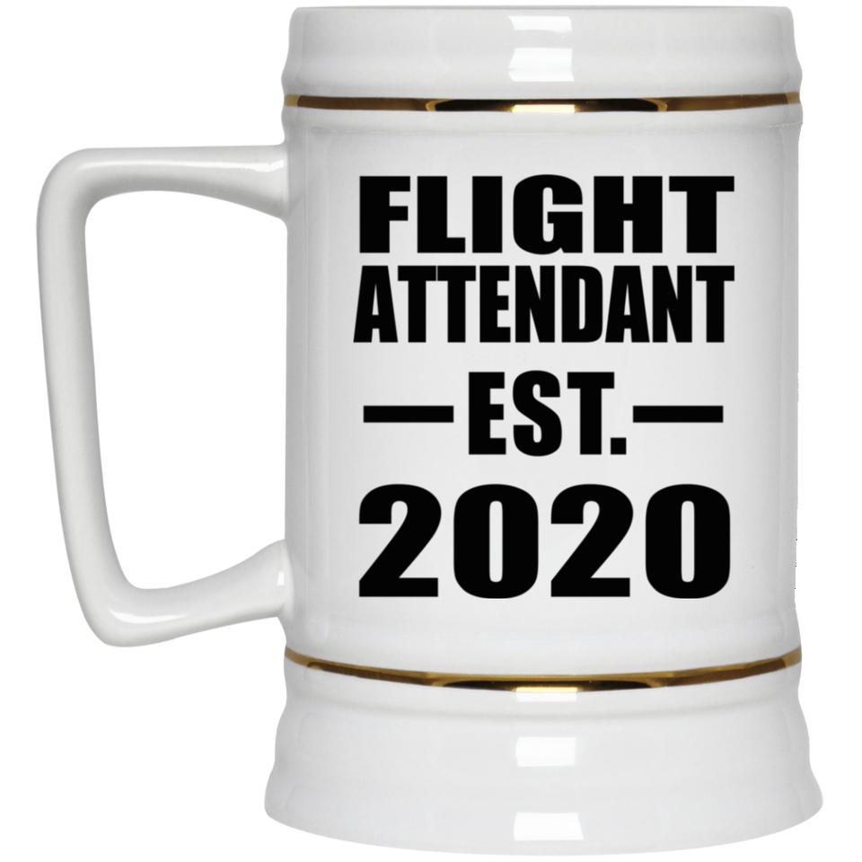 Flight Attendant Established EST. 2020 - Beer Stein