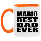 Mario Best Dad Ever - 11oz Accent Mug Orange