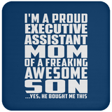 Proud Executive Assistant Mom Of Awesome Son - Drink Coaster