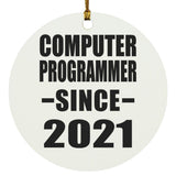 Computer Programmer Since 2021 - Circle Ornament