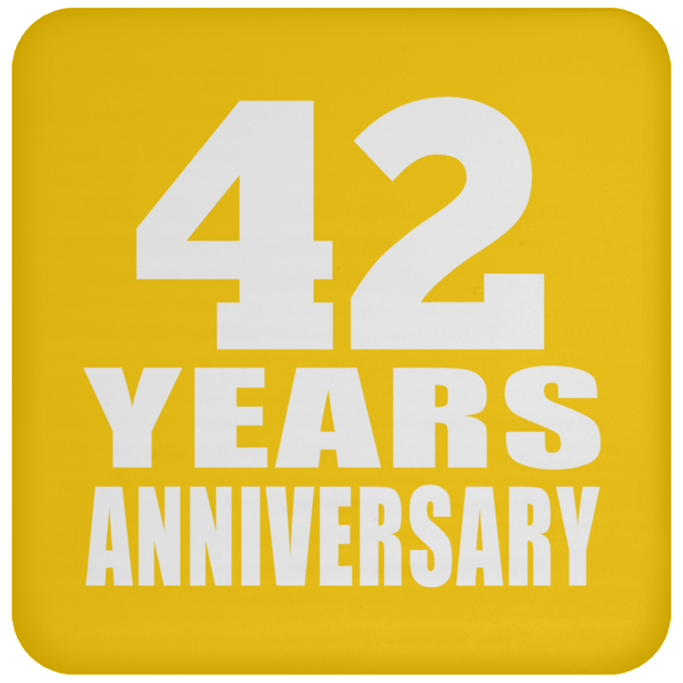 42nd Anniversary 42 Years - Drink Coaster