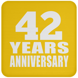 42nd Anniversary 42 Years - Drink Coaster