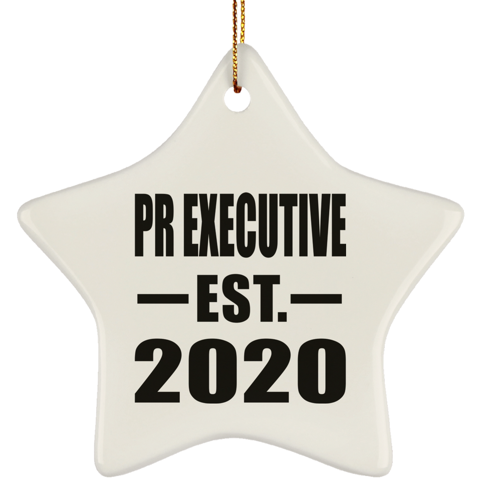 Pr Executive Established EST. 2020 - Star Ornament