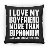 I Love My Boyfriend More Than Euphonium - Throw Pillow Black