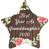 First Year As Granddaughter 2020 - Star Ornament A