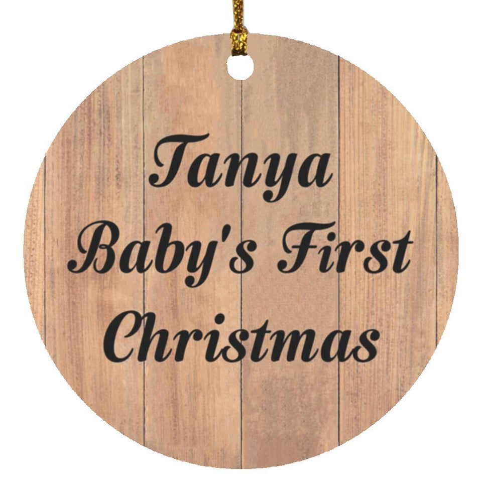 Tanya Baby's First Christmas - Circle Ornament C