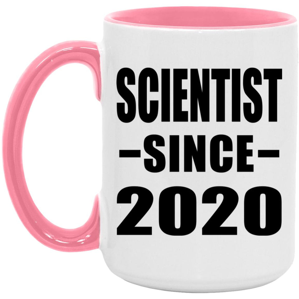 Scientist Since 2020 - 15oz Accent Mug Pink