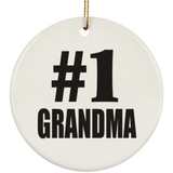 Number One #1 Grandma - Circle Ornament