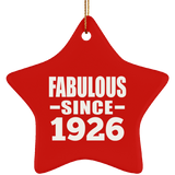 98th Birthday Fabulous Since 1926 - Star Ornament