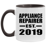 Appliance Repairer Established EST. 2019 - 11oz Accent Mug Black