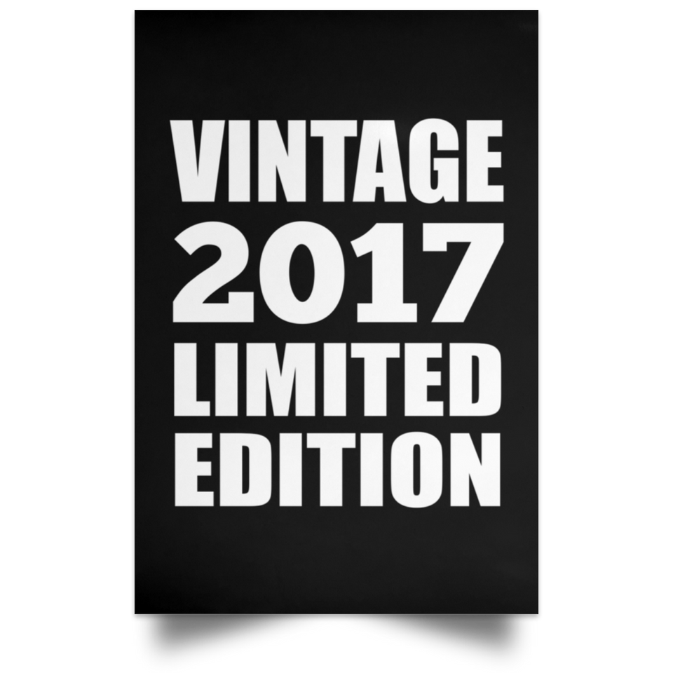 7th Birthday Vintage 2017 Limited Edition - Poster Portrait
