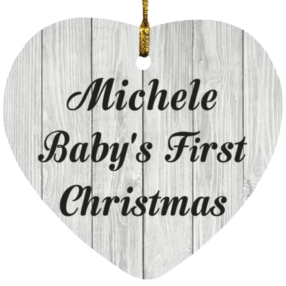 Michele Baby's First Christmas - Heart Ornament F