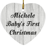 Michele Baby's First Christmas - Heart Ornament F
