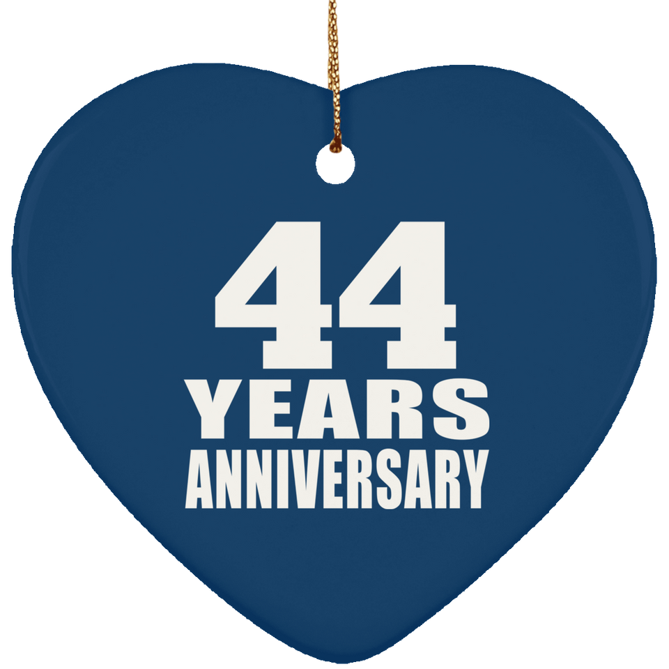 44th Anniversary 44 Years - Heart Ornament