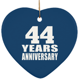44th Anniversary 44 Years - Heart Ornament