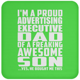 Proud Advertising Executive Dad Of Awesome Son - Drink Coaster