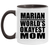 Marian World's Okayest Mom - 11oz Accent Mug Black