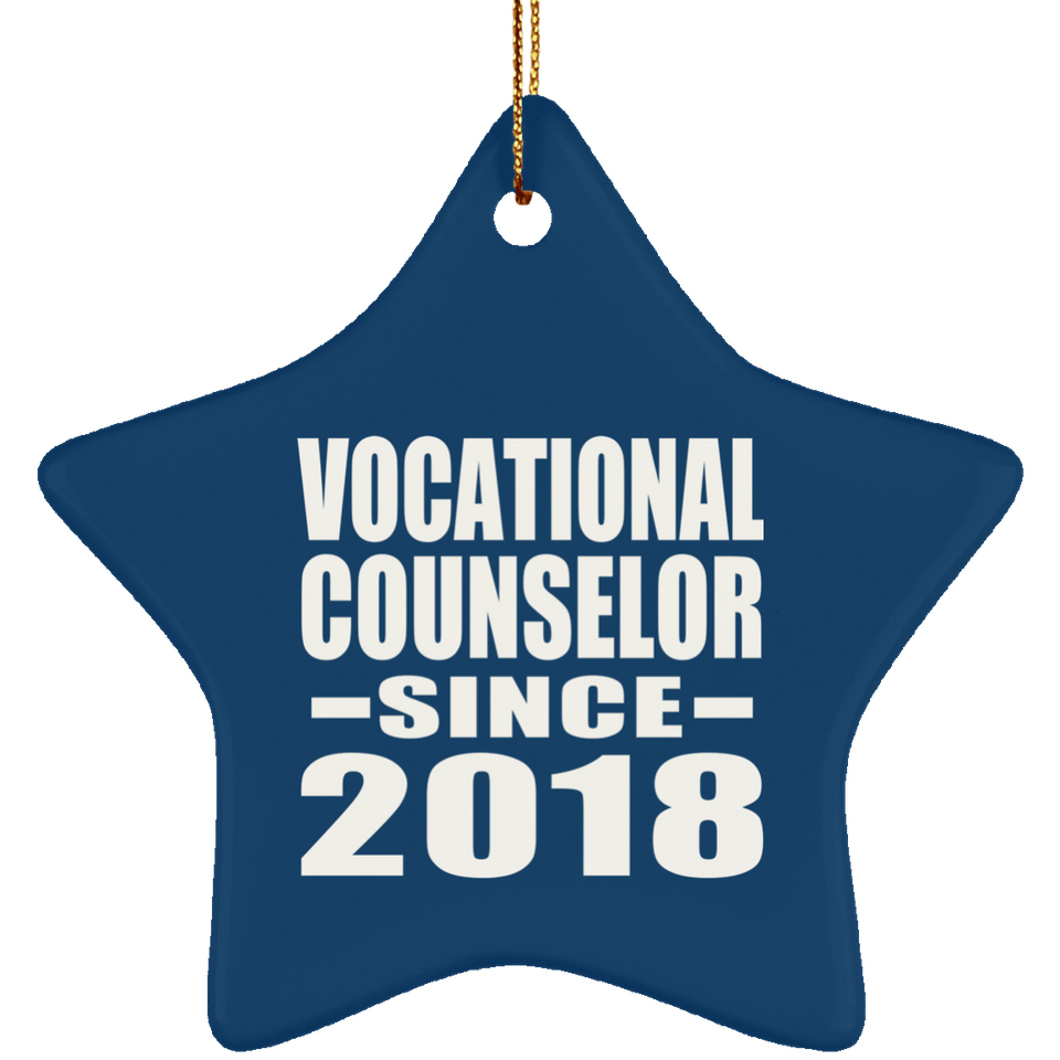 Vocational Counselor Since 2018 - Star Ornament