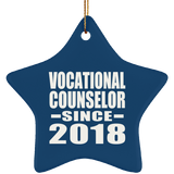 Vocational Counselor Since 2018 - Star Ornament