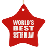 World's Best Sister In Law - Star Ornament