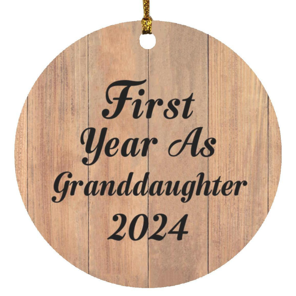 First Year As Granddaughter 2024 - Circle Ornament C