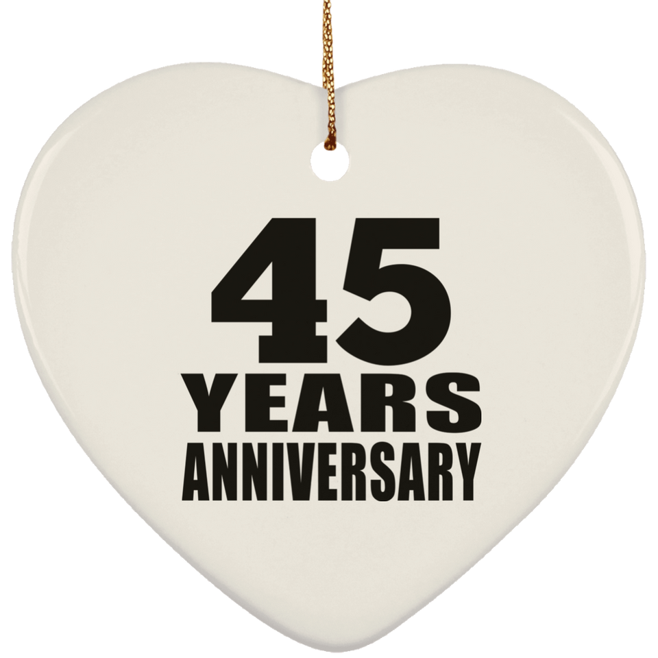 45th Anniversary 45 Years - Heart Ornament