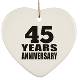 45th Anniversary 45 Years - Heart Ornament