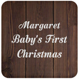 Margaret Baby's First Christmas - Drink Coaster D