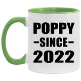 Poppy Since 2022 - 11oz Accent Mug Green