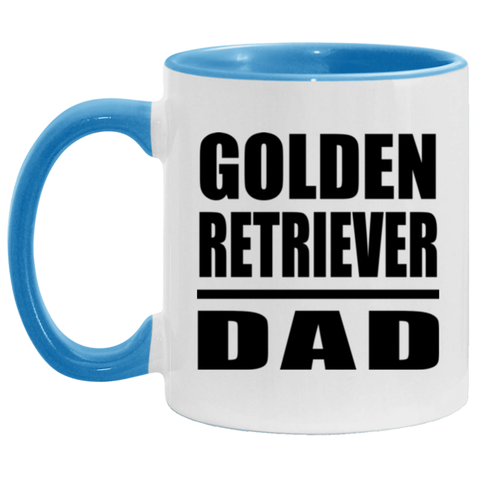 Golden Retriever Dad - 11oz Accent Mug Blue