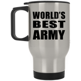 World's Best Army - Silver Travel Mug