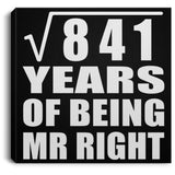 29th Anniversary Square Root of 841 Years of Being Mr Right - Canvas Square