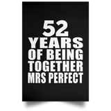 52nd Anniversary 52 Years Of Being Mrs Perfect - Poster Portrait