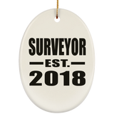 Surveyor Established EST. 2018 - Oval Ornament