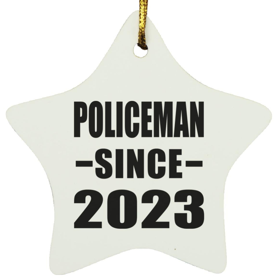 Policeman Since 2023 - Star Ornament