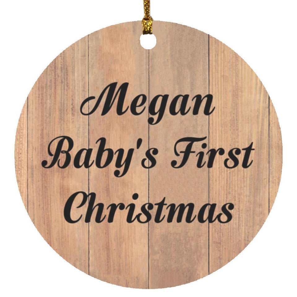 Megan Baby's First Christmas - Circle Ornament C