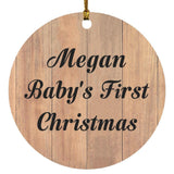 Megan Baby's First Christmas - Circle Ornament C