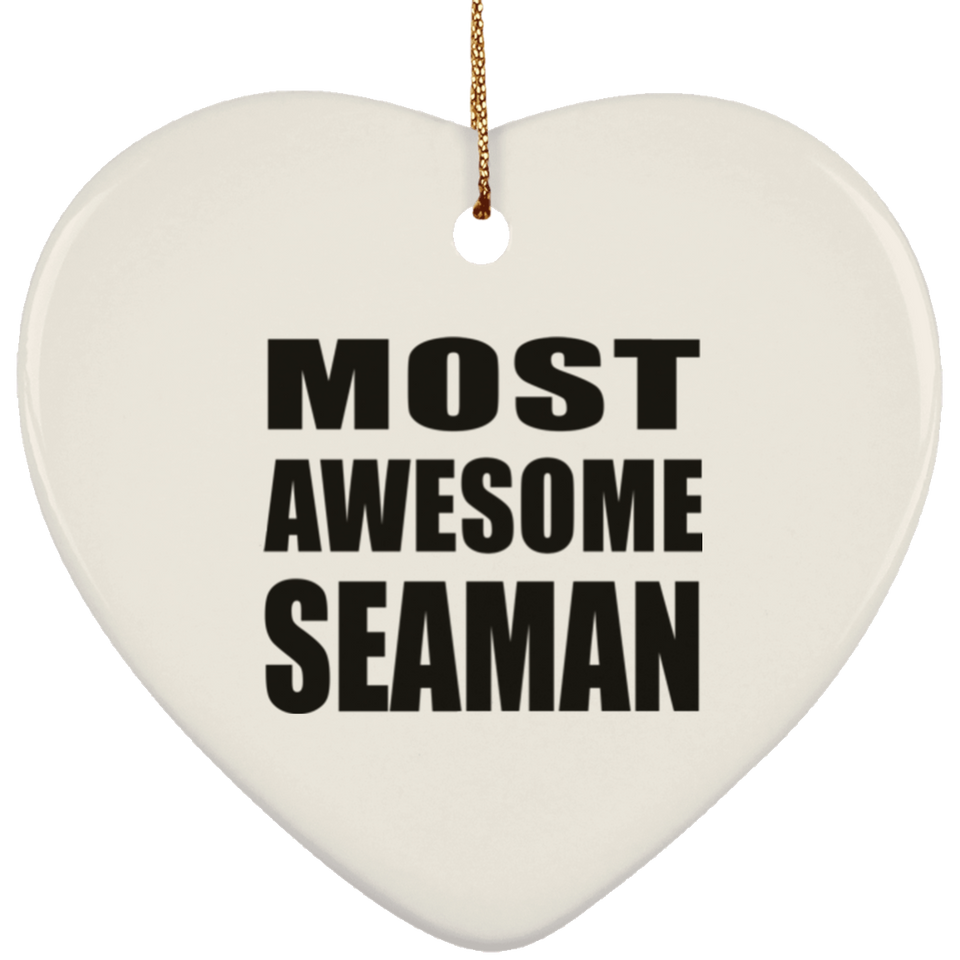 Most Awesome Seaman - Heart Ornament