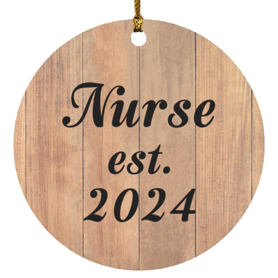Nurse Established EST. 2024 - Circle Ornament C