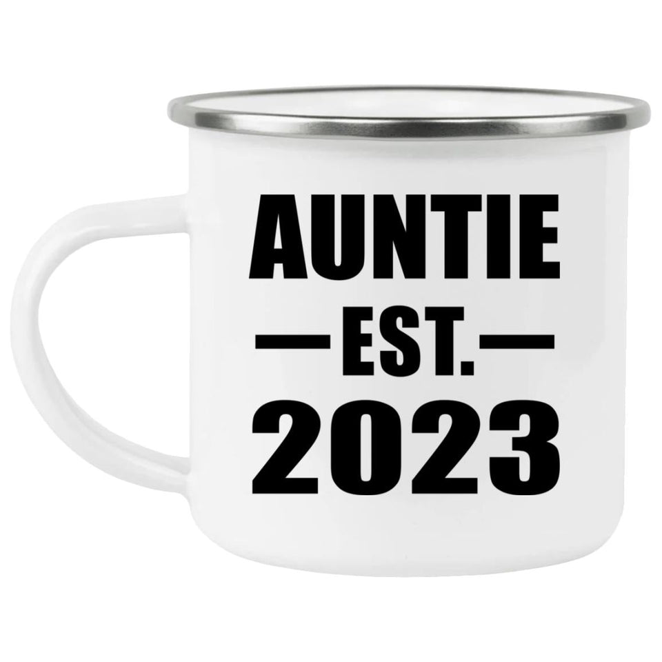 Auntie Established EST. 2023 - 12oz Camping Mug