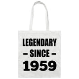65th Birthday Legendary Since 1959 - Tote Bag White