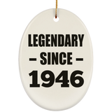 78th Birthday Legendary Since 1946 - Oval Ornament